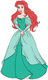 Ariel in her green dress
