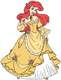 Ariel in wearing a yellow dress