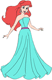 Ariel in aqua dress