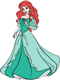 Ariel posing in seafoam dress