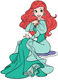 Ariel in green dress