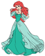 Ariel in green dress