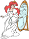 Ariel in wedding dress