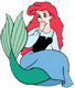 Ariel turning back into a mermaid