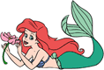 Ariel holding flower