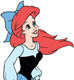 Ariel in blue dress