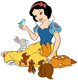 Snow White, forest animals