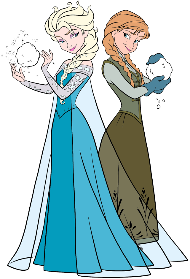 Anna and Elsa Clip Art from Frozen   Disney Clip Art Galore