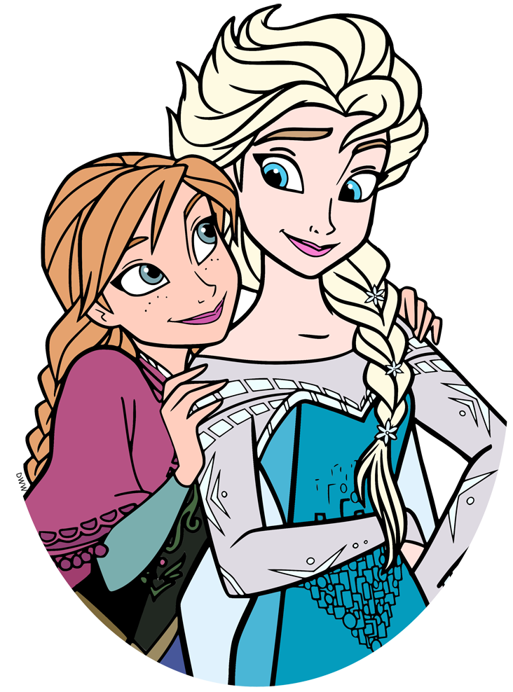 Anna and Elsa Clip Art from Frozen | Disney Clip Art Galore