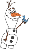 Olaf holding Bruni in his hand