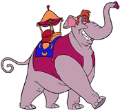 Elephant Abu marching in parade
