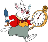 The White Rabbit running late with his watch
