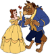 Belle and Beast with a bird