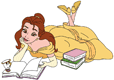 Belle reading with Chip