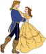 Belle and Prince Adam dancing