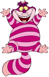 The Cheshire Cat jumping for joy