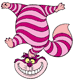 Cheshire Cat standing on his head