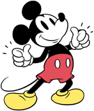 Classic Mickey Mouse giving two thumbs up