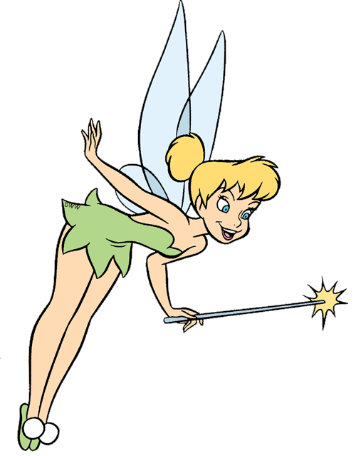 Tinkerbell Clipart ... Tinker Bell waving her wand ...