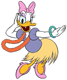Daisy Duck hula dancing