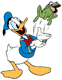 Donald Duck, frog