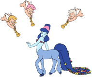 Centaurette with cherubs