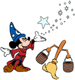Mickey Mouse using magic
