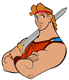 Hercules holding his sword