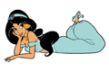 Jasmine lying down