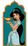 Princess Jasmine holding the magic lamp