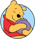 Winnie hugging honey pot