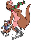Kanga and Roo ice skating