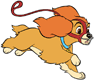 Lady running with her muzzle
