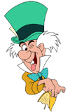 The Mad Hatter squeezing a lemon