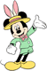 Mickey Mouse dressed up for Easter