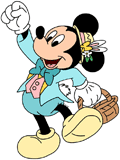 Mickey Mouse dressed up for Easter