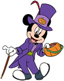 Mickey Mouse dressed as Dr. Facilier