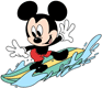Mickey Mouse surfing