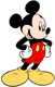 Mickey Mouse with his hands on his hips