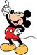 Mickey Mouse pointing up