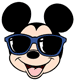 Mickey Mouse wearing sunglasses