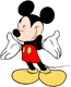 Mickey Mouse shrugging