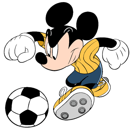 mickey mouse playing football clipart - photo #21