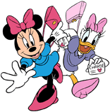 Minnie Mouse & Daisy Duck on a shopping spree