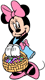 Minnie Mouse holding an Easter egg basket