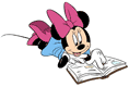 Minnie Mouse reading