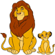 Young Simba with Mufasa