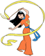 Mulan dancing with streamer