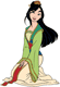Mulan kneeling