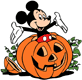 Mickey Mouse in a pumpkin